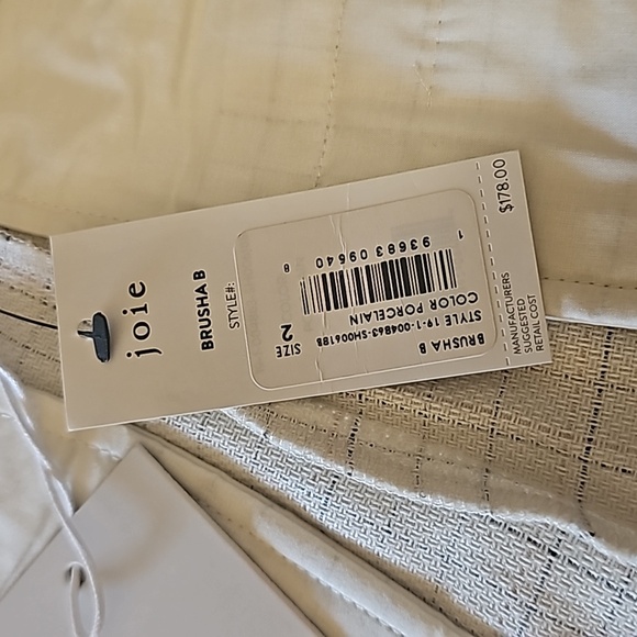 Joie Brusha B shorts 2 check cotton NWT - Picture 6 of 9